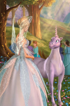 Frazada Barbie Con Unicornio Liso