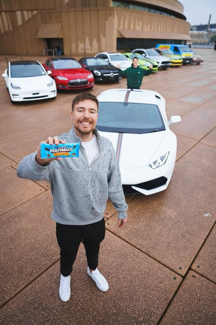 Frazada Mr Beast Fondo Carro Liso
