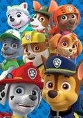 Frazada Paw Patrol Fondo Azul Liso