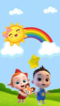 Frazada Cocomelon Nubes Arcoiris Liso