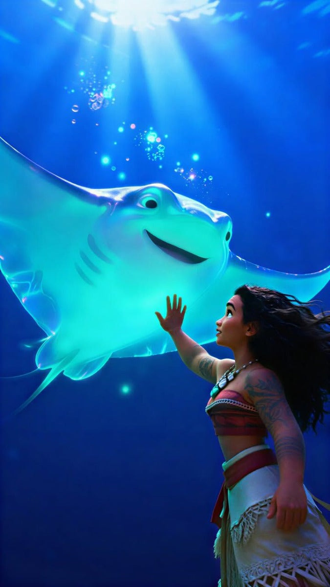 Frazada Moana Y Mantaraya Liso