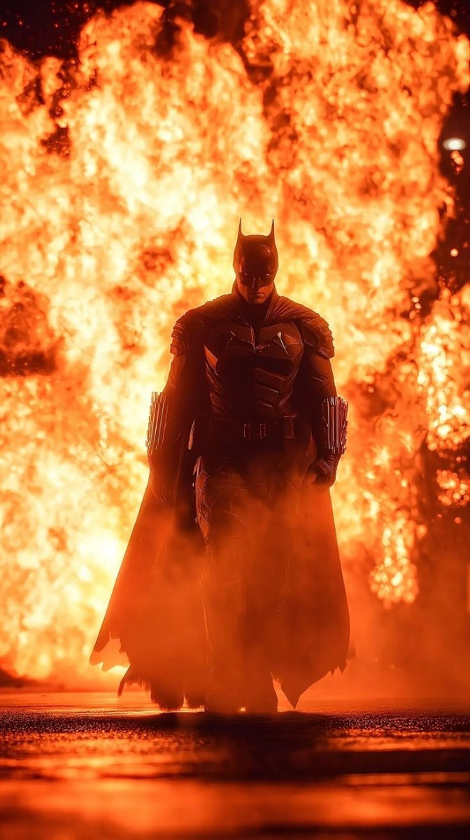 Frazada Batman En Llamas Liso
