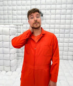 Frazada Mr Beast Traje Naranja Liso