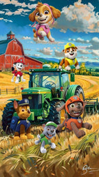 Frazada Paw Patrol En El Campo Liso