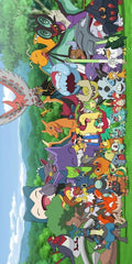 Frazada Pokemon Collage Liso