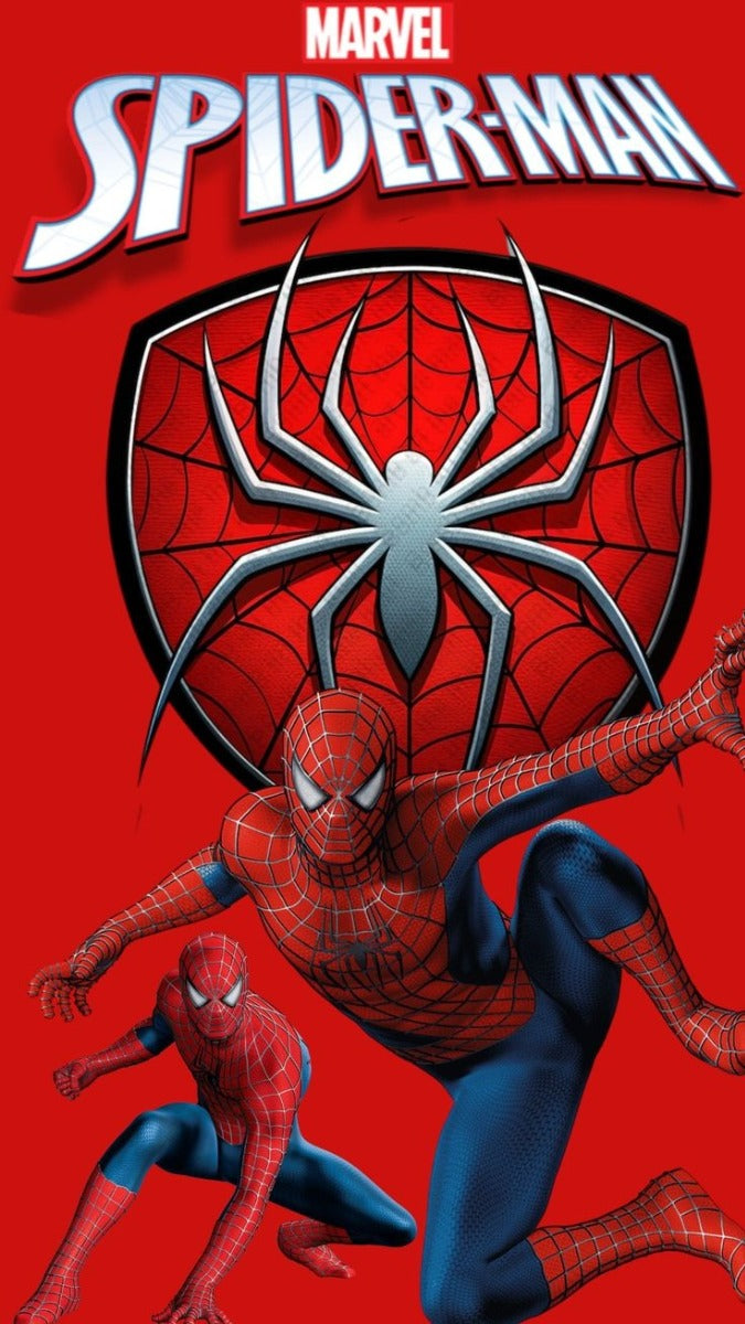Frazada Spiderman Logo Fondo Liso