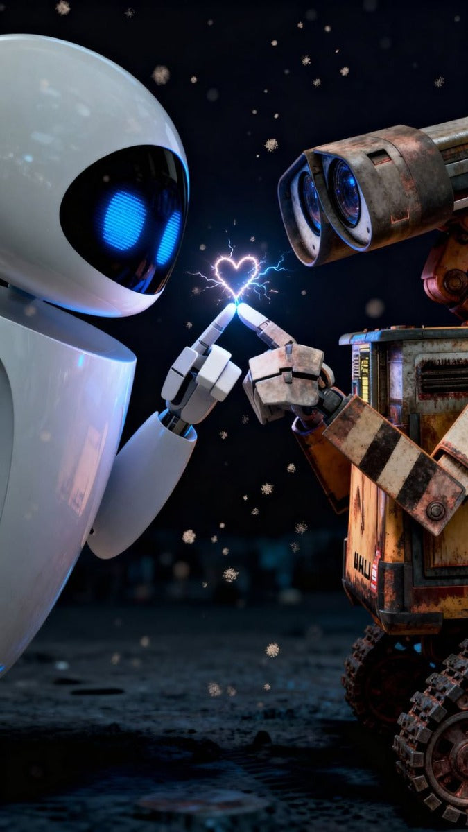 Frazada Wall-E Y Corazon Liso