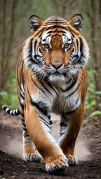 Frazada Tigre Caminando Liso