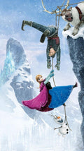 Frazada Frozen Anna Kristoff Cayendo Liso
