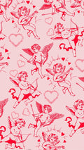 Frazada Cupido Con Corazones Liso