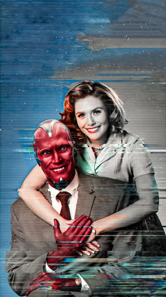 Frazada Avengers Vision Y Bruja Escarlata Liso