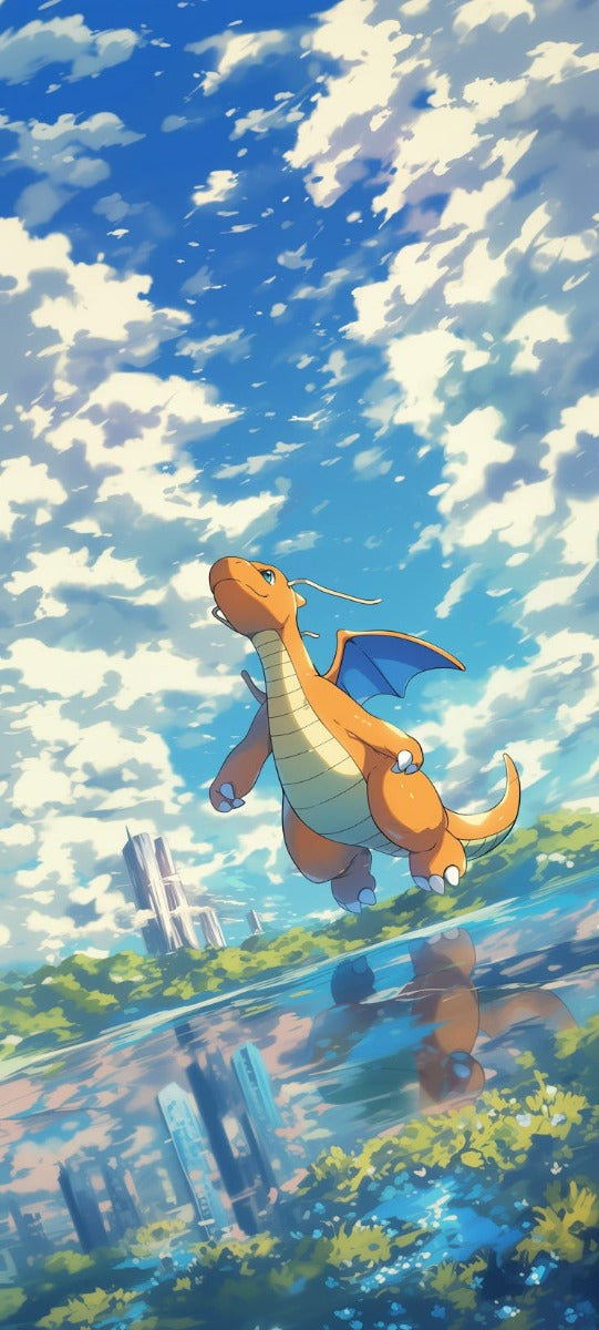 Frazada Charizard Y Nubes Liso