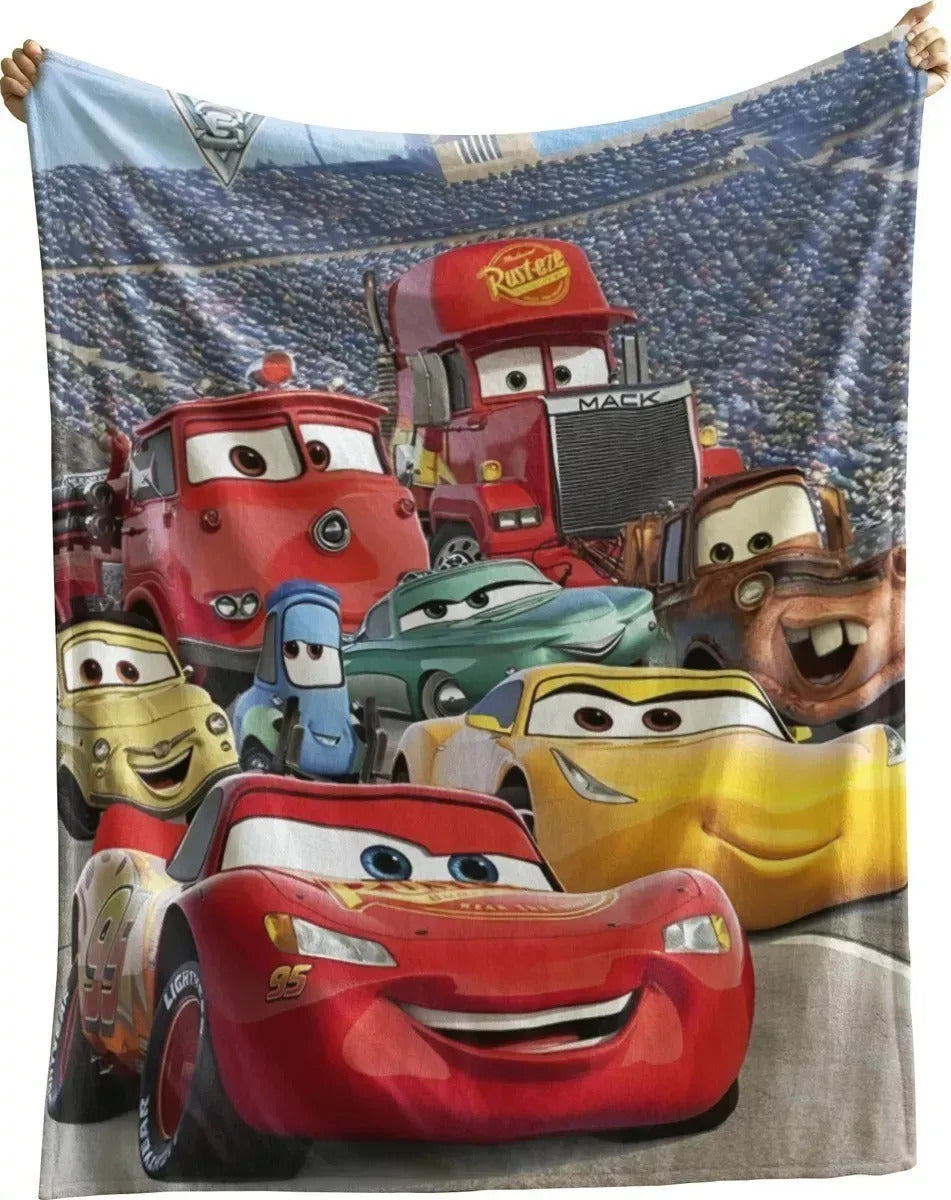 Frazada Cars Y Sus Amigos Disney Autos   Elige tu tamaño G Blanco