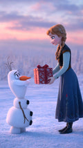 Frazada Frozen Olaff Y Anna Liso