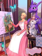 Frazada Barbie Rapunzel Liso
