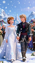 Frazada Frozen Anna Kristoff Casados Liso
