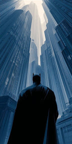 Frazada Batman Fondo Ciudad Gotica Liso