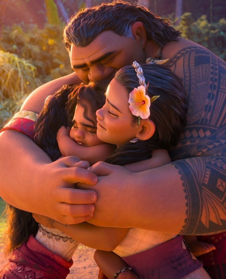 Frazada Moana Y Su Familia Liso
