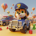 Frazada Paw Patrol Chase Globos Liso