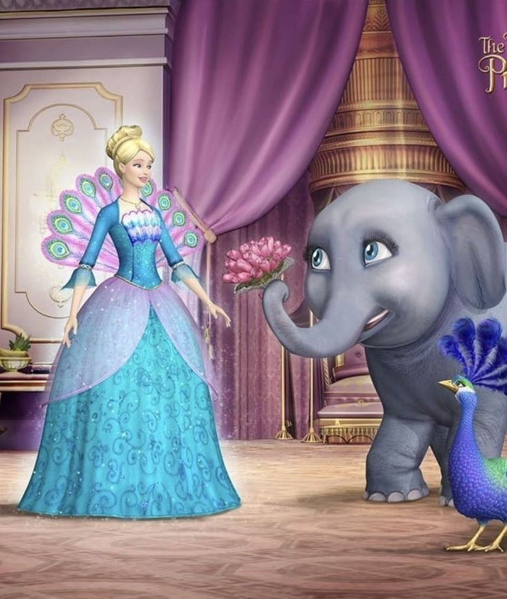Frazada Barbie Princesa De Los Animales Liso