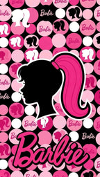 Frazada Barbie Logo Iconic Liso