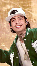Frazada Natanael Cano Gorra Blanca Liso