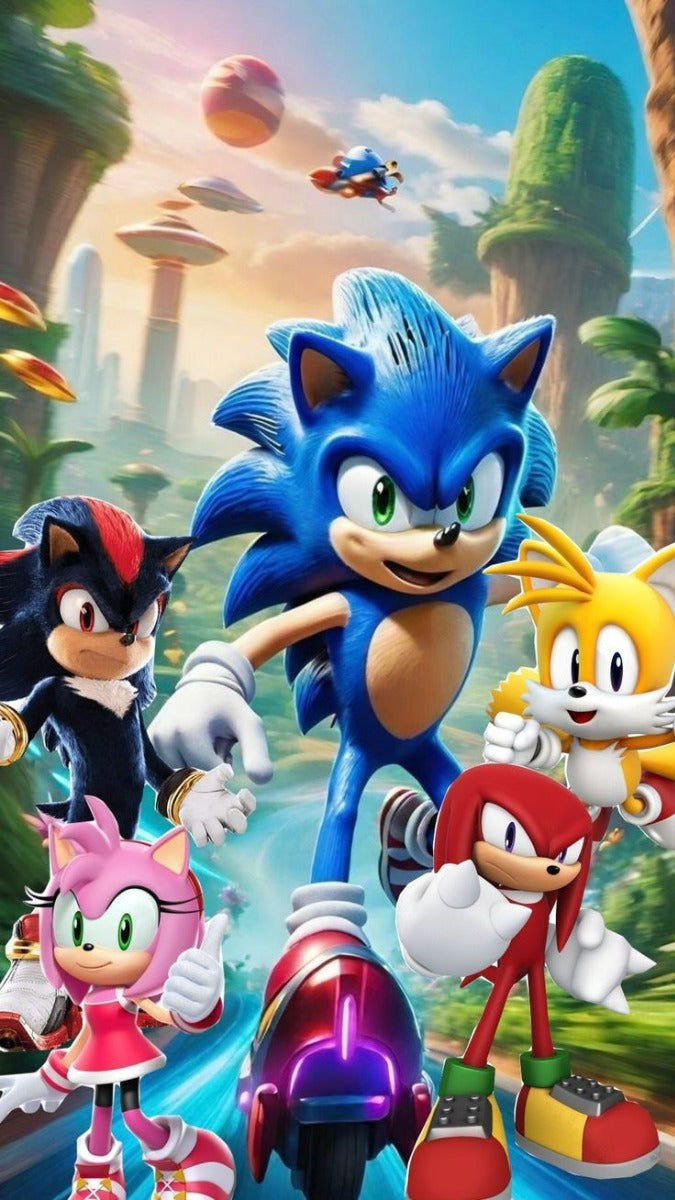 Frazada Sonic Knuckles Mas Personajes Liso