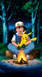 Frazada Pikachu Y Ash Liso