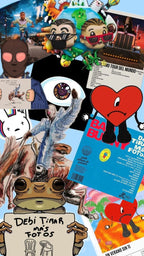 Frazada Bad Bunny Cololage De Album Liso