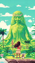 Frazada Moana Y Diosa Tierra Liso