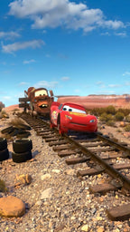 Frazada Cars Rayo En Vías Del Tren Liso