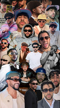 Frazada Bad Bunny Collage Cute Liso
