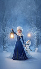 Frazada Frozen Elsa Y Olaff Liso
