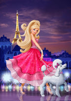Frazada Barbie Moda Magica En Paris Liso