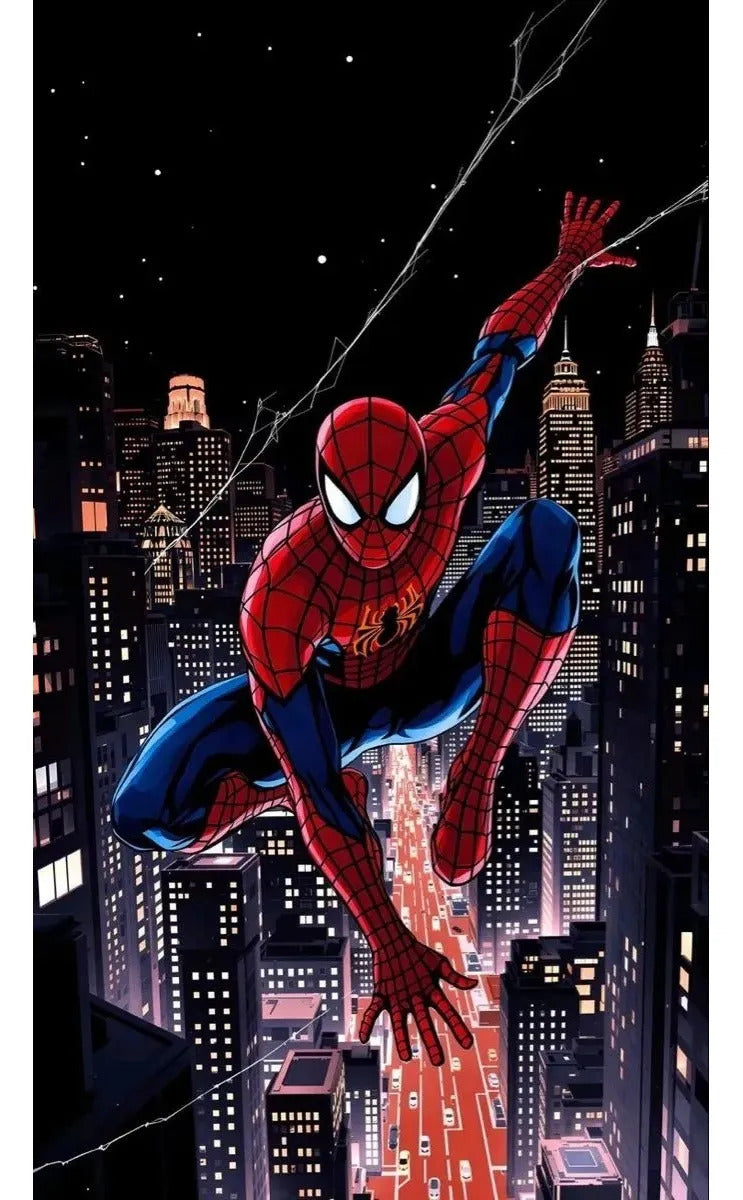 Frazada Spiderman En La Noche Viajera  Elige tu tamaño G Modelo 7