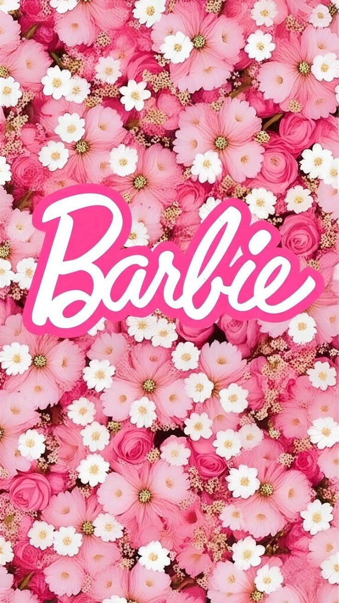 Frazada Barbie Con Flores Liso