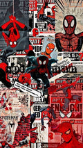 Frazada Spiderman Collage Comic Liso