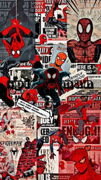 Frazada Spiderman Collage Comic Liso