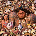 Frazada Moana Y Maui Con Cocos Liso