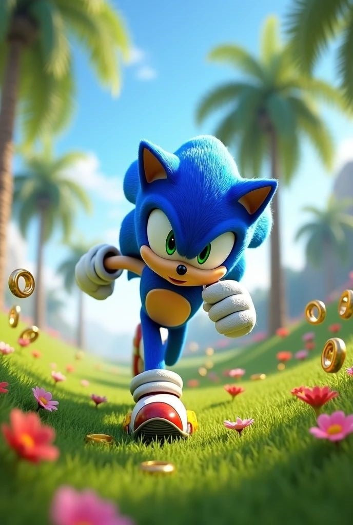 Frazada Sonic Corriendo Liso