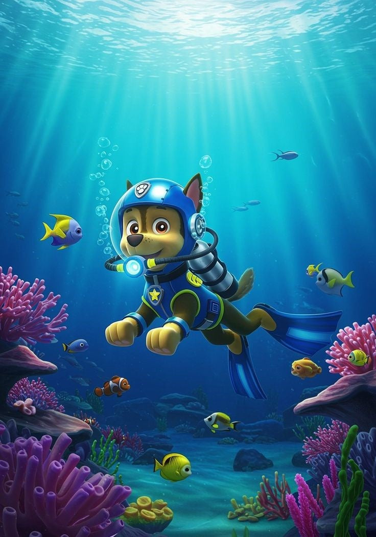 Frazada Paw Patrol Chase Buceando Liso
