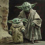 Frazada Baby Yoda De Joven Y Viejo Liso