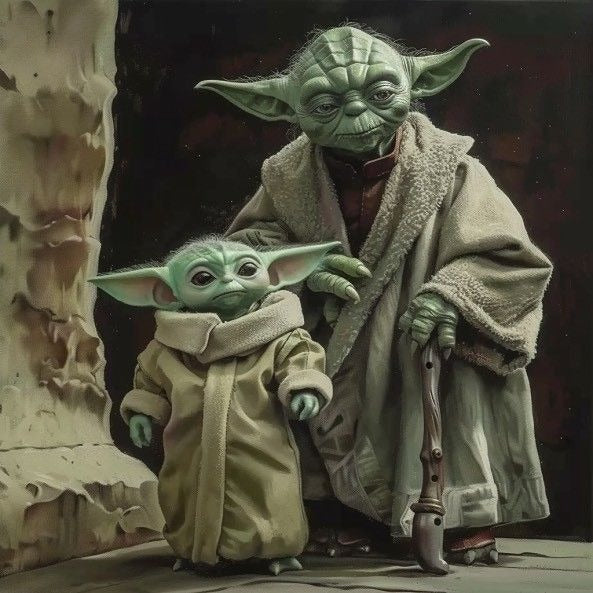 Frazada Baby Yoda De Joven Y Viejo Liso