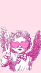 Frazada Cupido Con Lentes De Corazones Liso