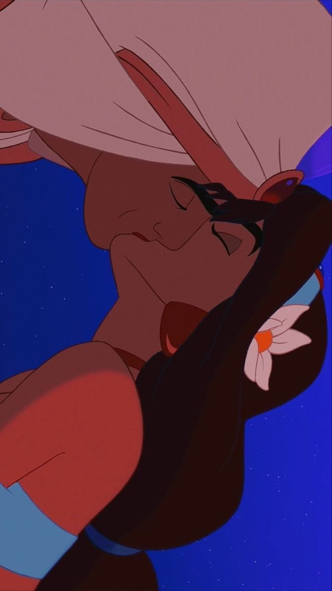 Frazada Jazmin Y Aladin Besandose Liso