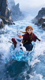 Frazada Frozen Anna Olaff Rio Liso