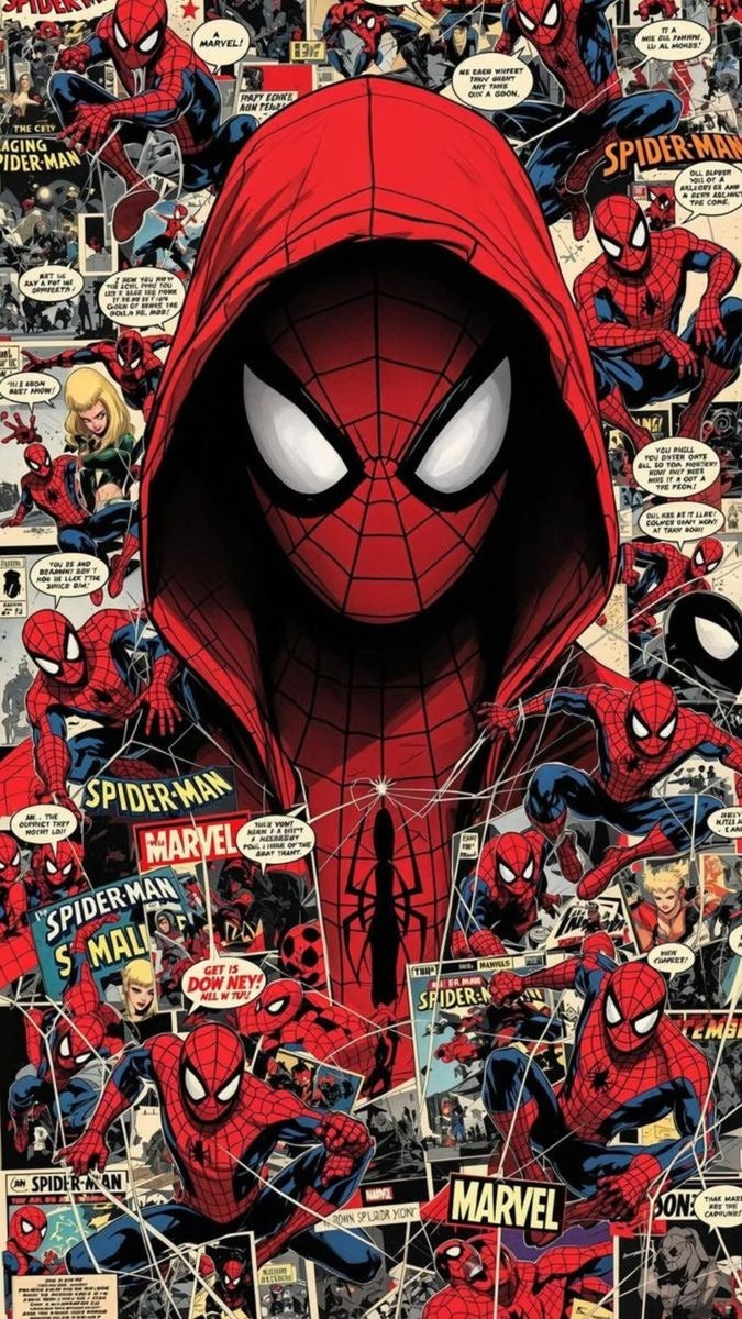 Frazada Spiderman Collage Liso