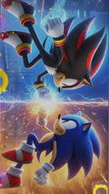 Frazada Sonic Y Shadow Peleando Liso
