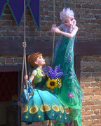 Frazada Frozen Elsa Anna Flores Liso