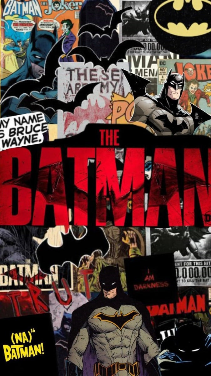Frazada Batman Collage Rojo Liso